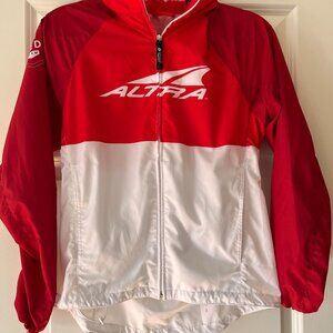 Columbia Womens Champion System Windbreaker - Red/White Altra Running, Hooded
